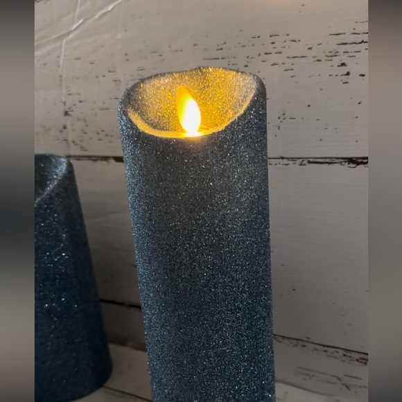 LUMINARA (R)  3 set Blue Sparkle “Flicker Candles” set - Picture 6 of 9